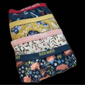 DULUTH | S | Buck Naked Floral Botanical Leaf Pig July Fourth Fireworks Briefs